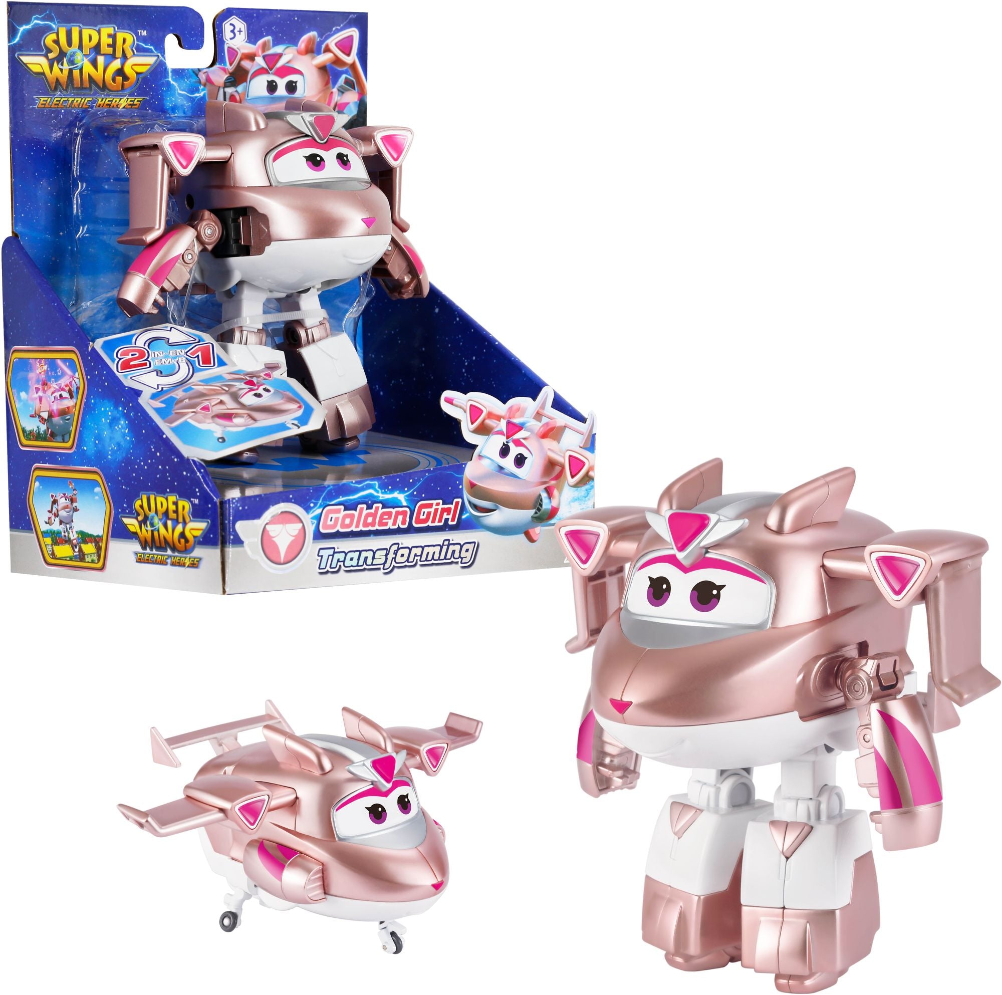 Super Wings 5" Transforming Characters Assortment (Jett, Traver, Golden Girl, Marty, Lucie, Tino)