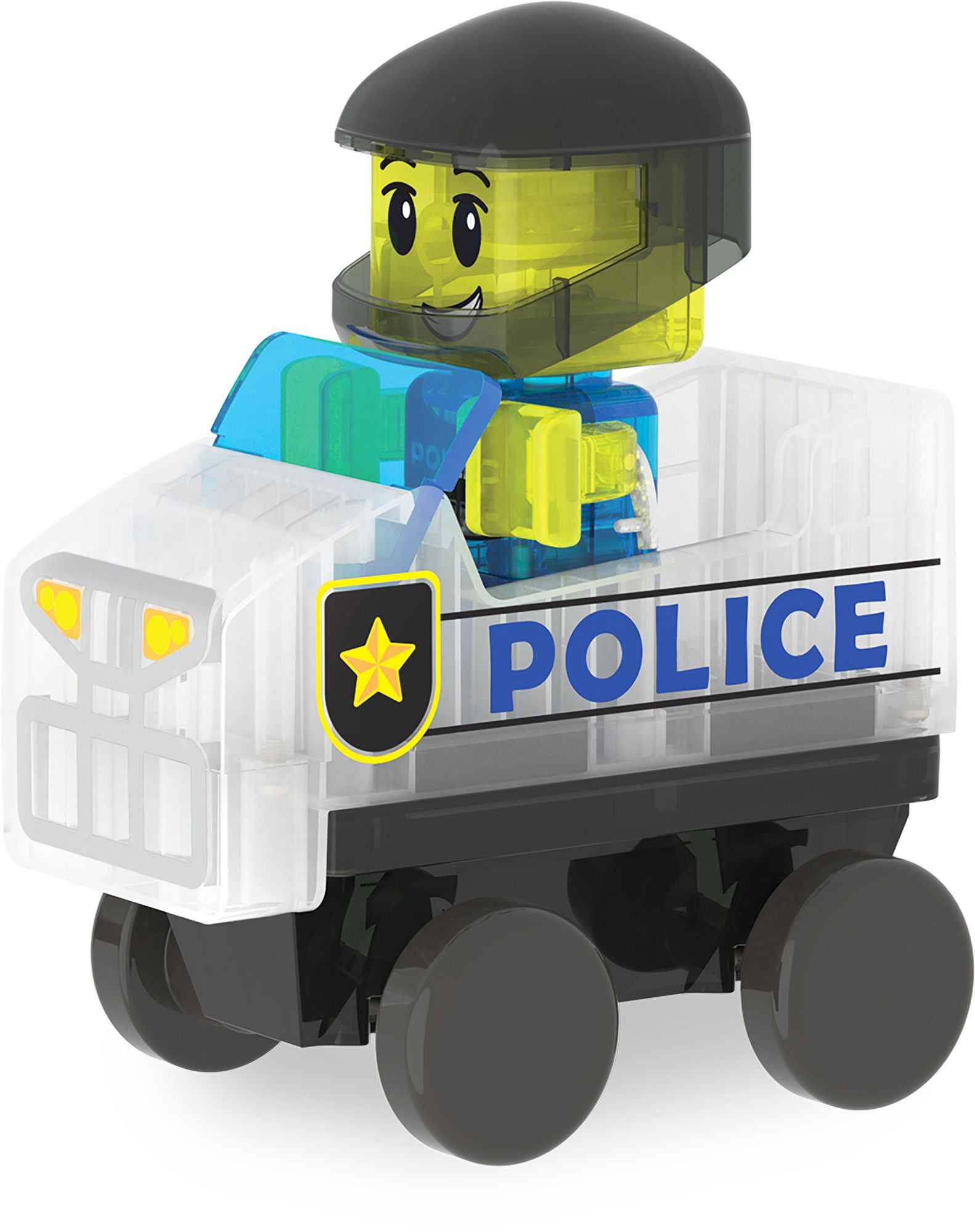 MAGNA-TILES® Police Patrol 20-Piece Magnetic Construction Set, The Original Magnetic Building Brand