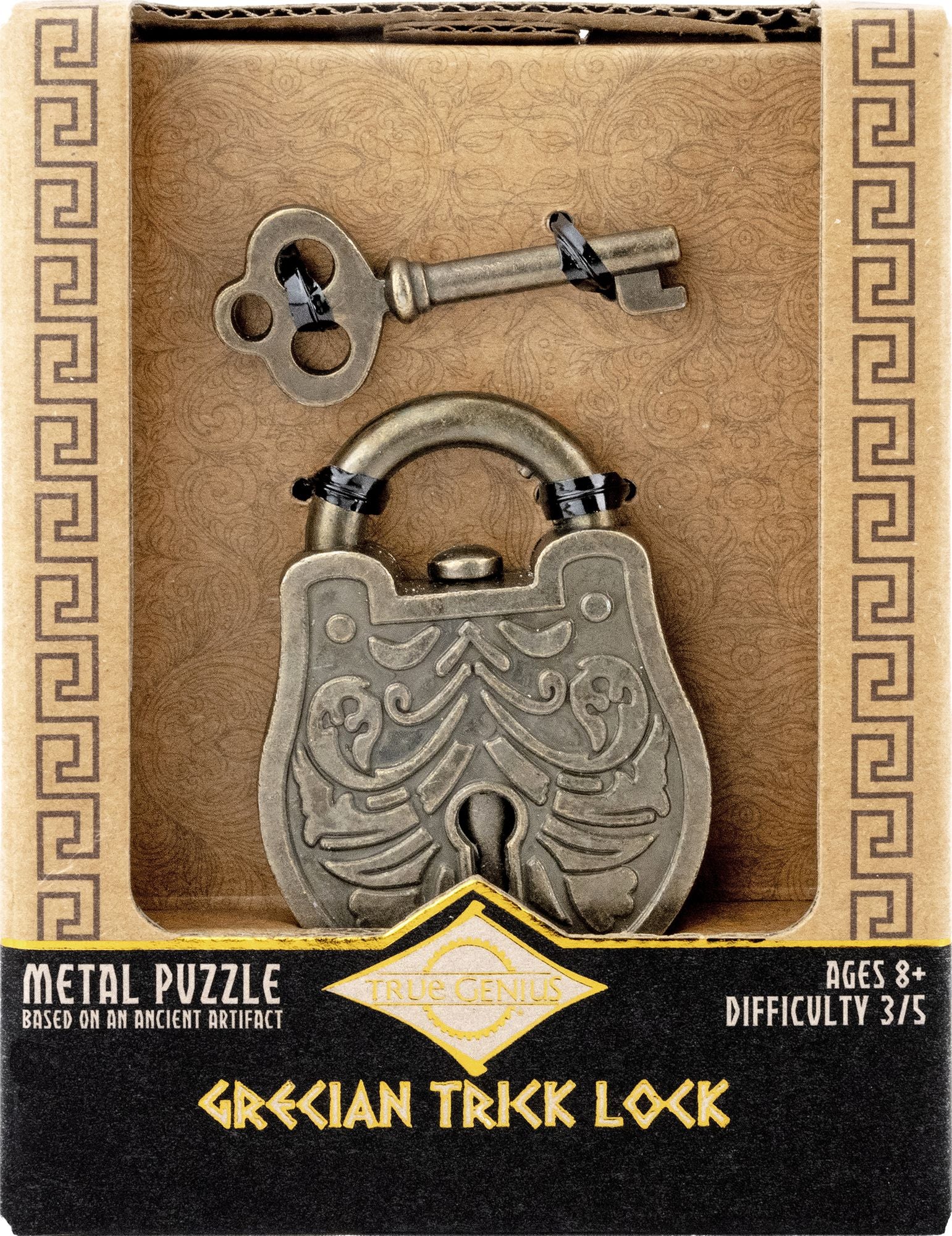 True Genius Grecian Trick Lock Brainteaser Puzzle
