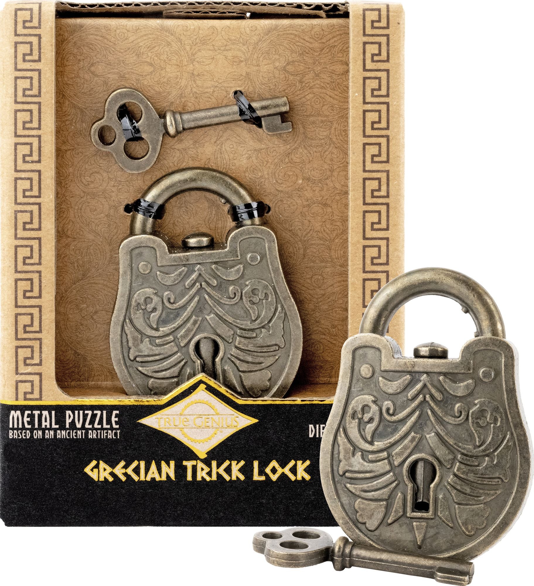 True Genius Grecian Trick Lock Brainteaser Puzzle