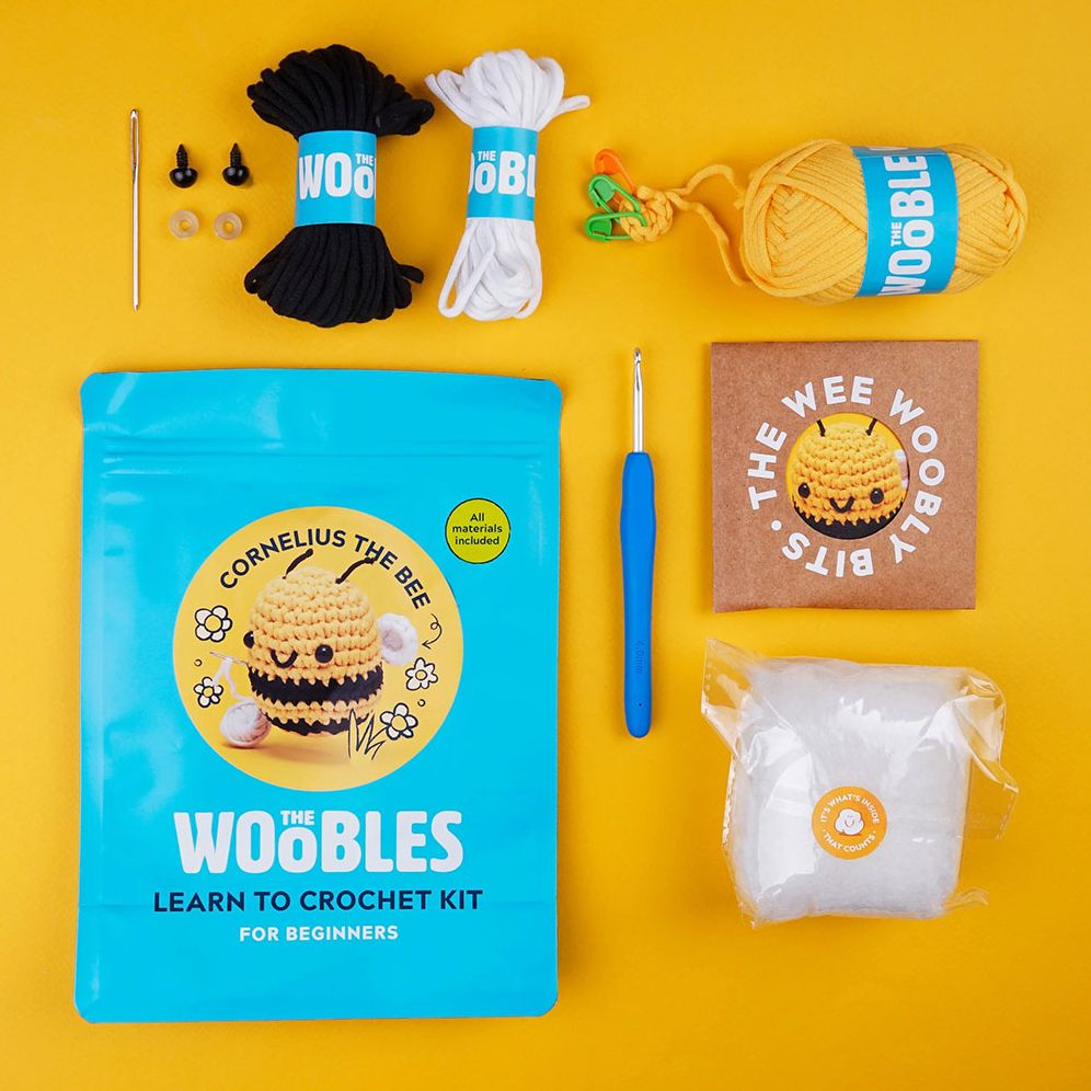 Cornelius the Bee, The Woobles Beginner Crochet Kit