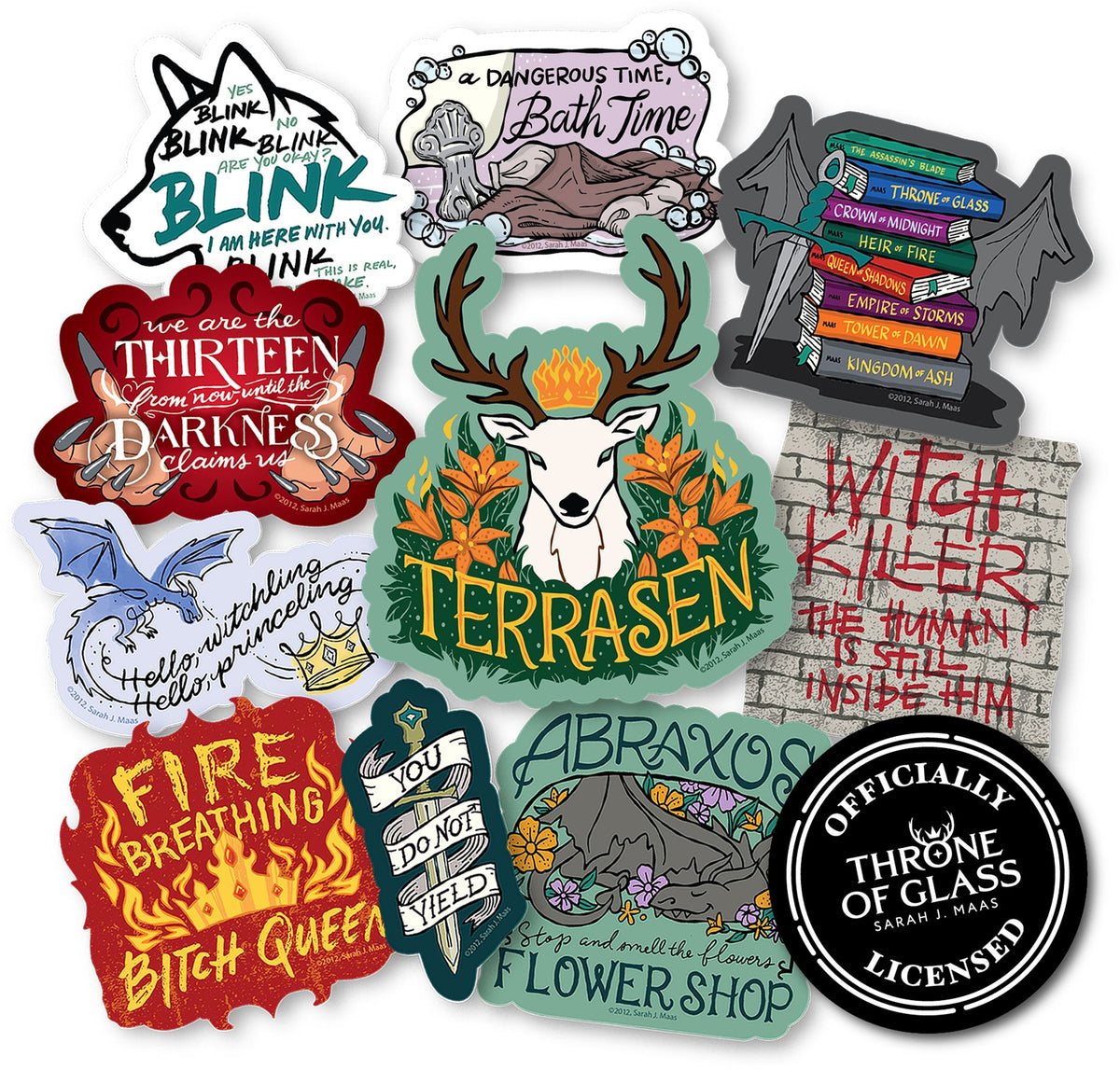Throne of Glass10 Count Decal Pack