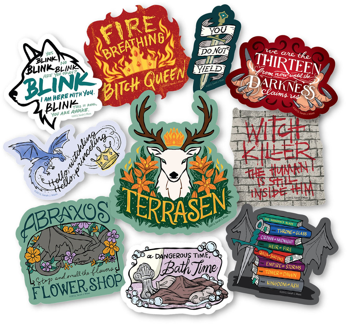 Throne of Glass10 Count Decal Pack