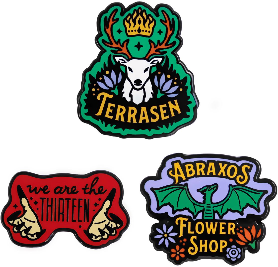Throne of Glass Enamel Pin Set