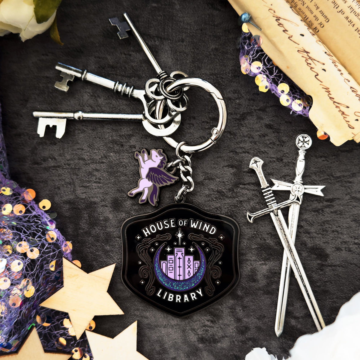A Court of Thorns and Roses, House of Wind Library Bag Charm