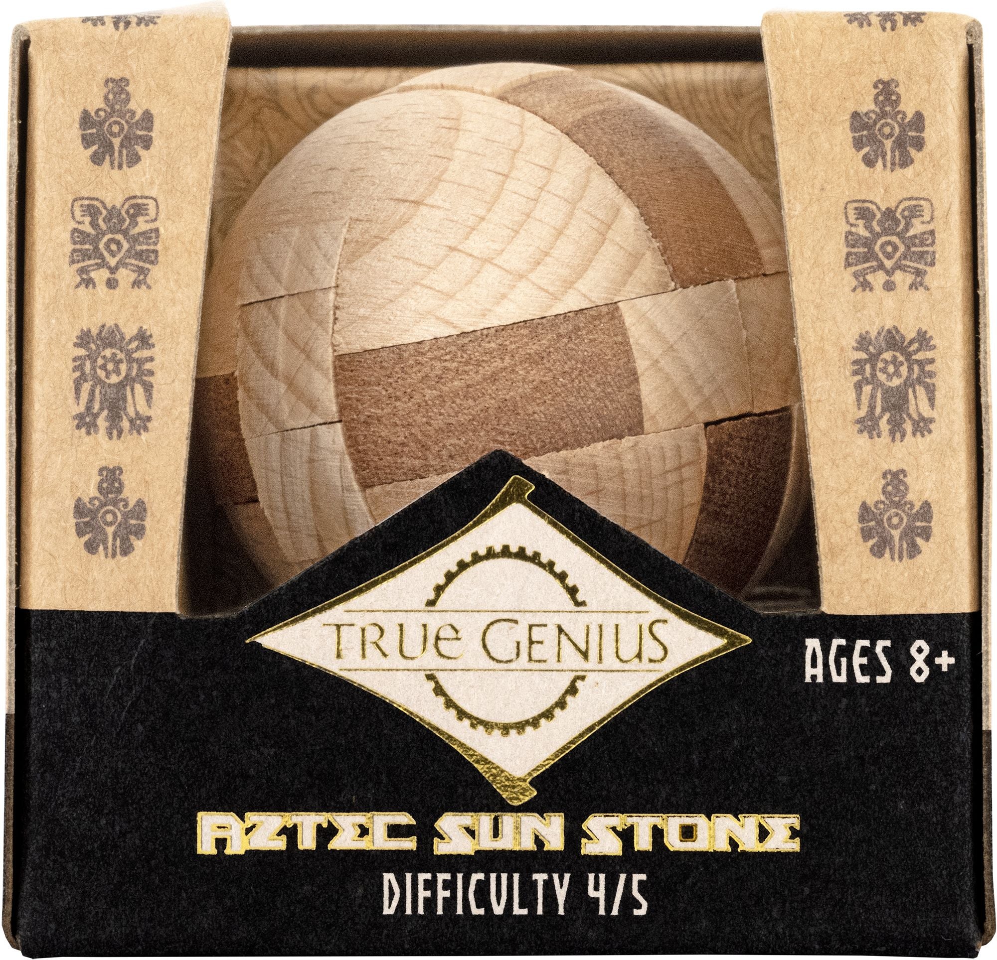 True Genius Sun Stone Wooden Brainteaser Puzzle