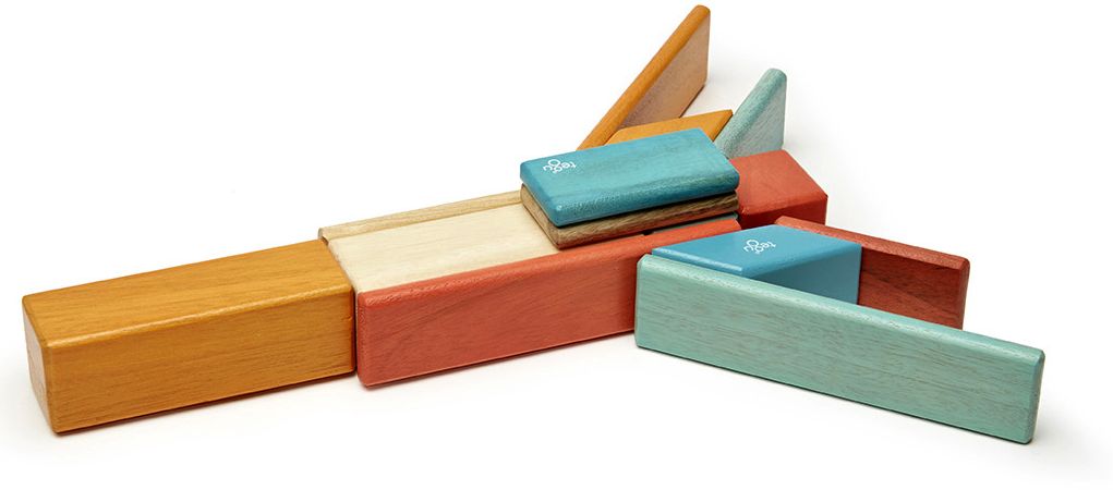 14 Piece Tegu Magnetic Wooden Block Set, Sunset