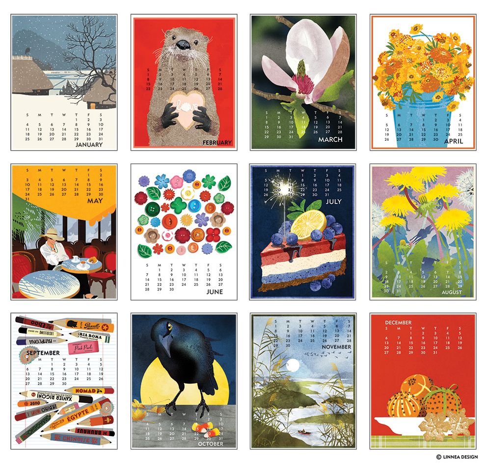 2026 Linnea Design Desktop Calendar
