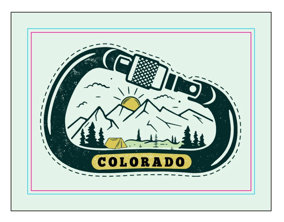 Colorado Carabiner Fridge Magnet