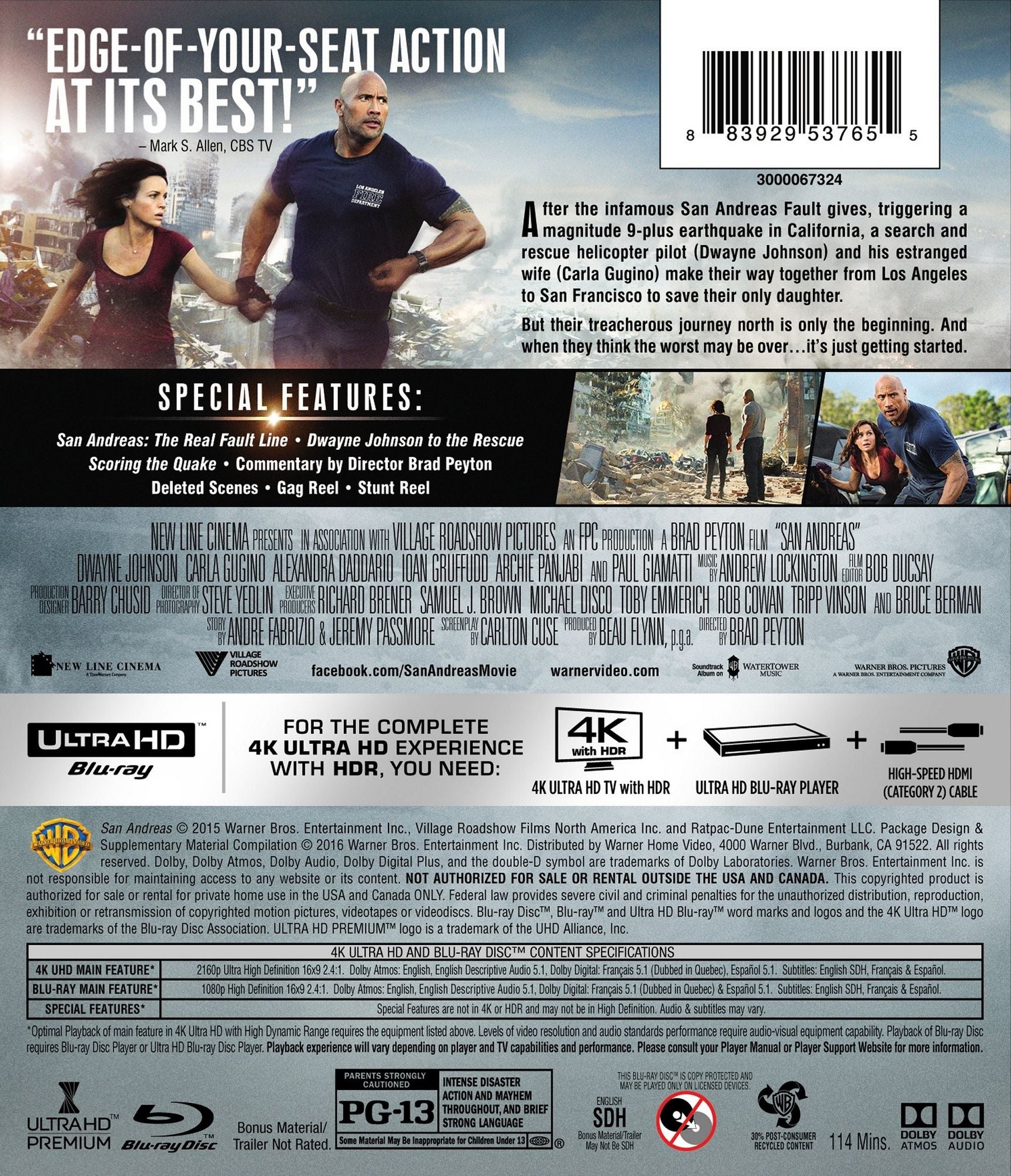 San Andreas [4K Ultra HD Blu-ray/Blu-ray]