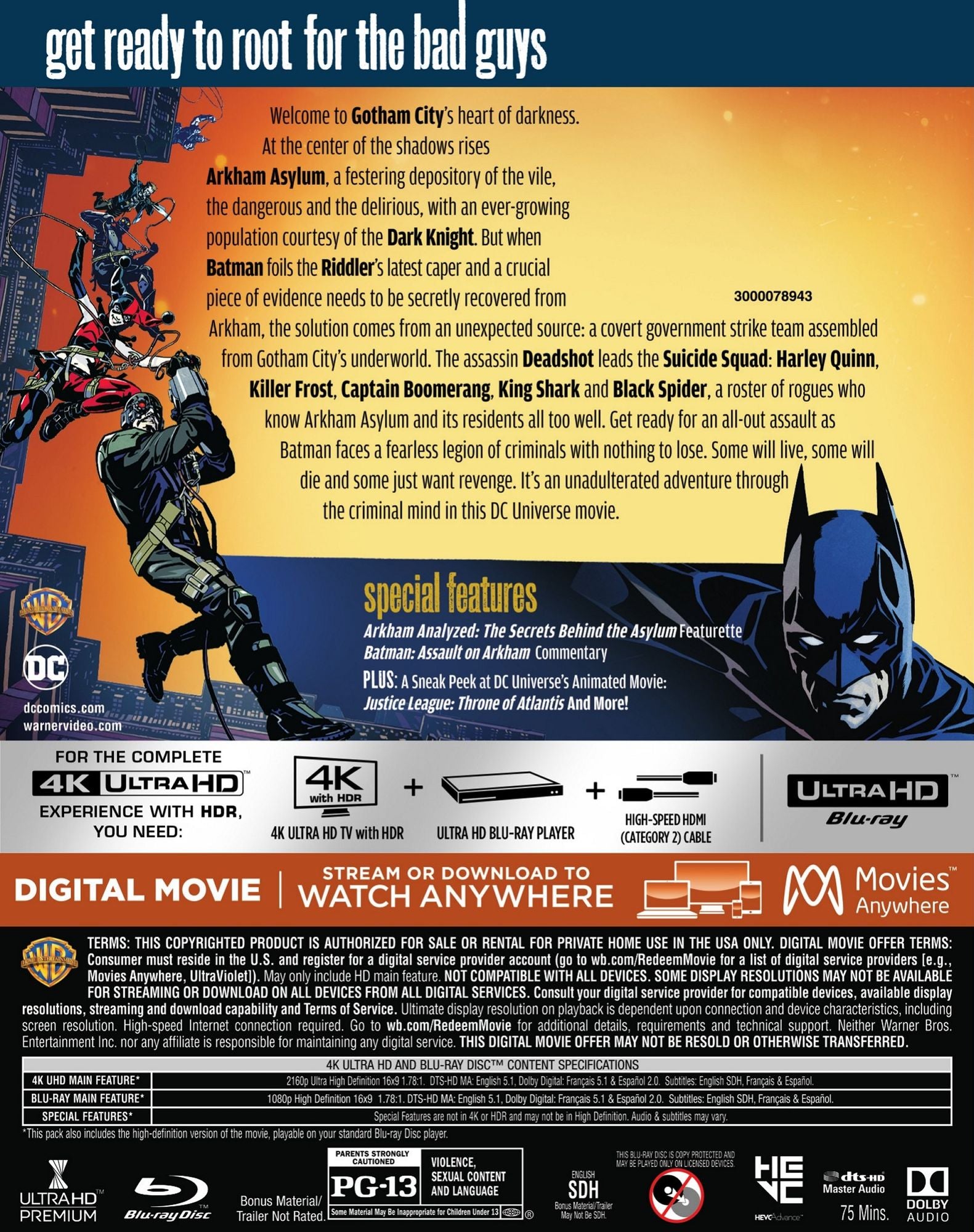 Batman: Assault on Arkham [4K Ultra HD Blu-ray/Blu-ray]