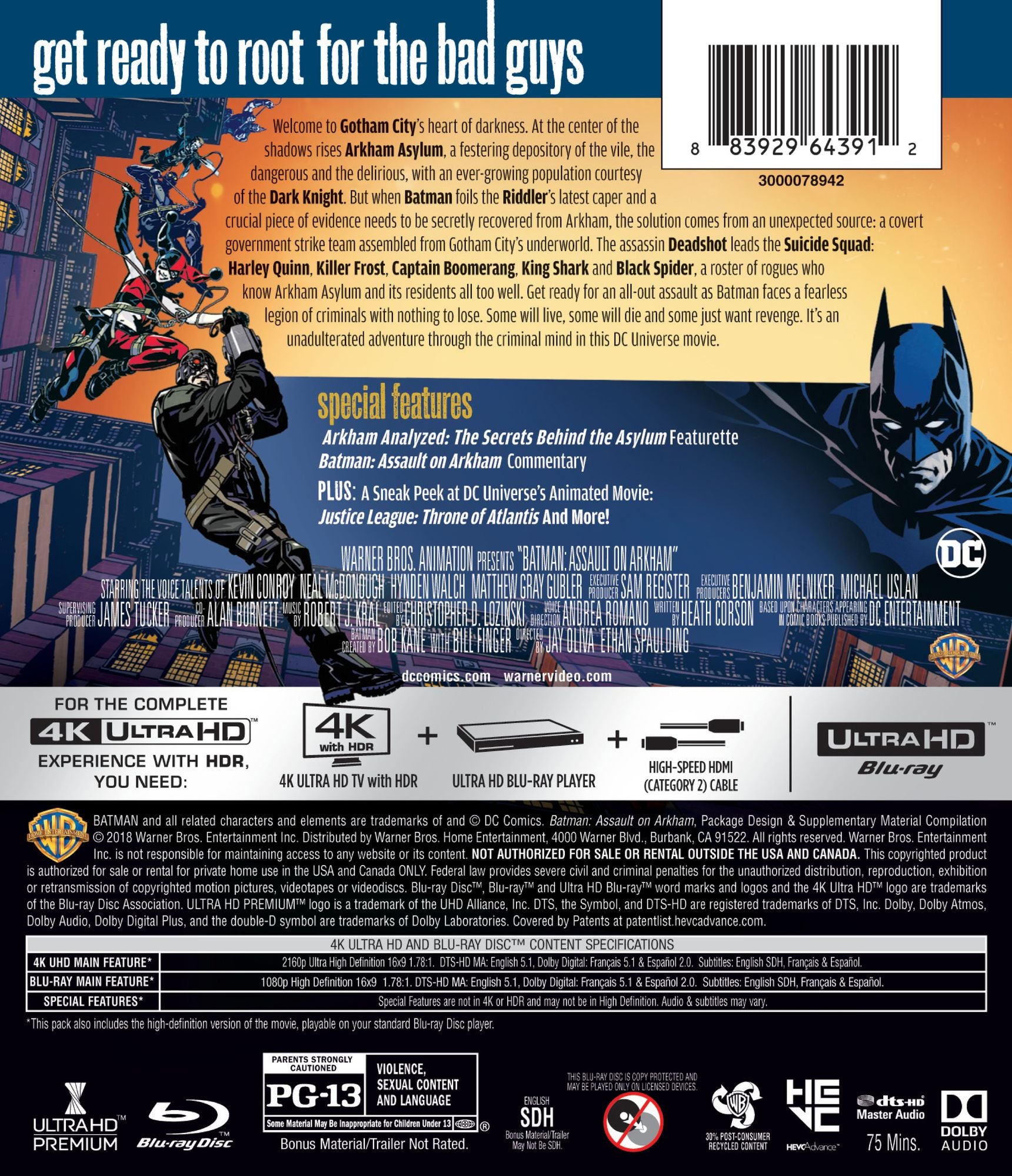 Batman: Assault on Arkham [4K Ultra HD Blu-ray/Blu-ray]