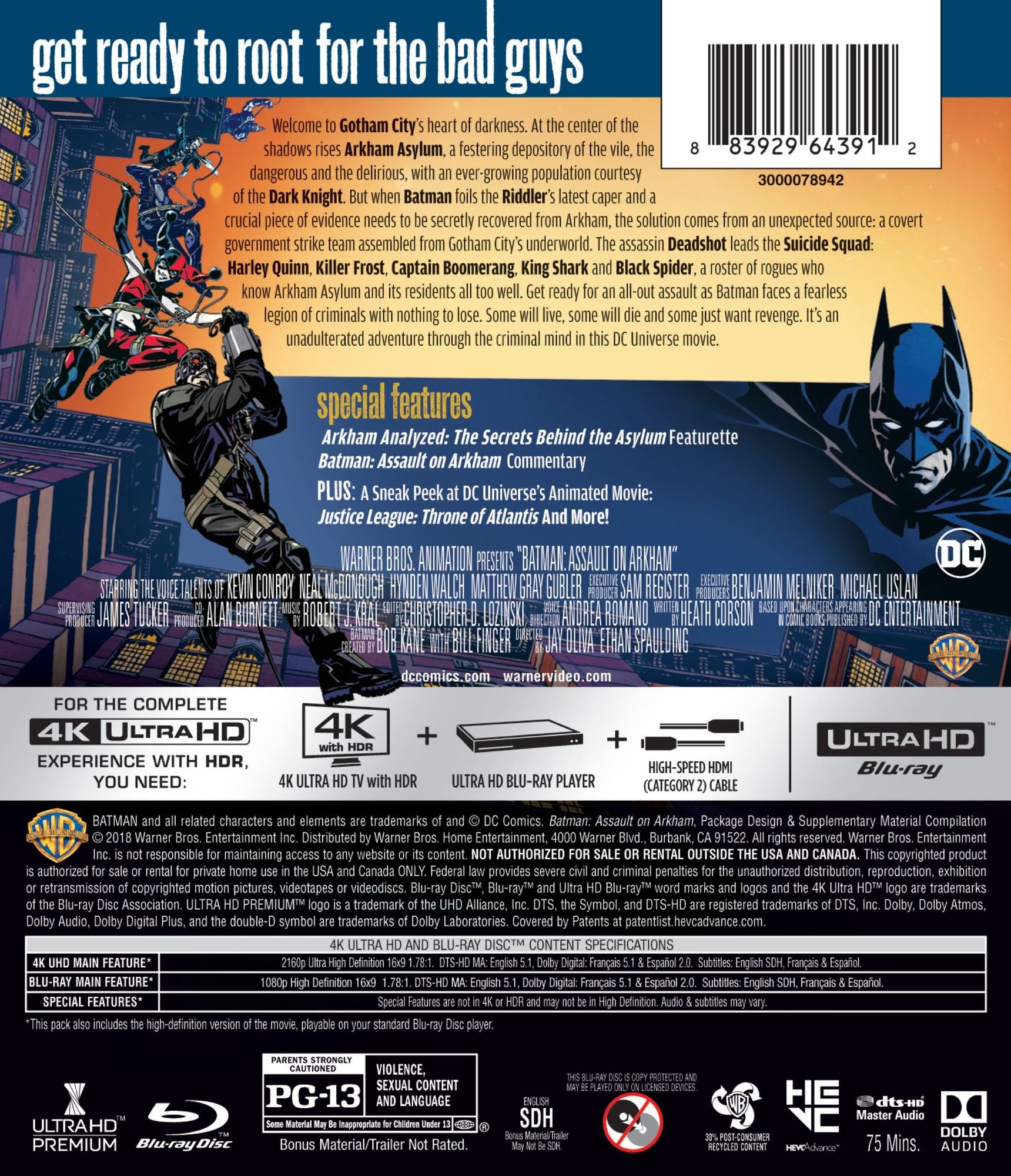 Batman: Assault on Arkham [4K Ultra HD Blu-ray/Blu-ray]