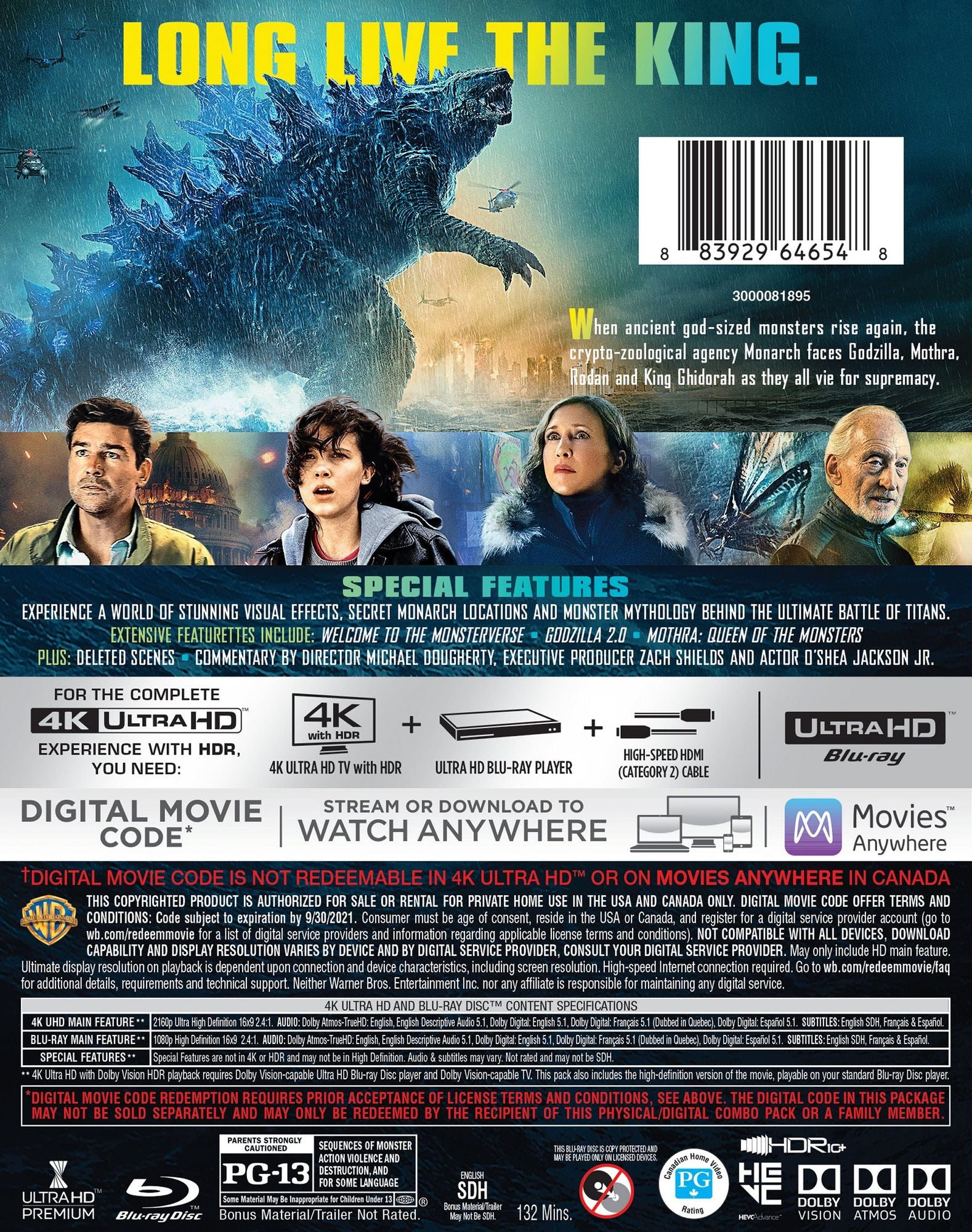 Godzilla: King of the Monsters [4K Ultra HD Blu-ray/Blu-ray]