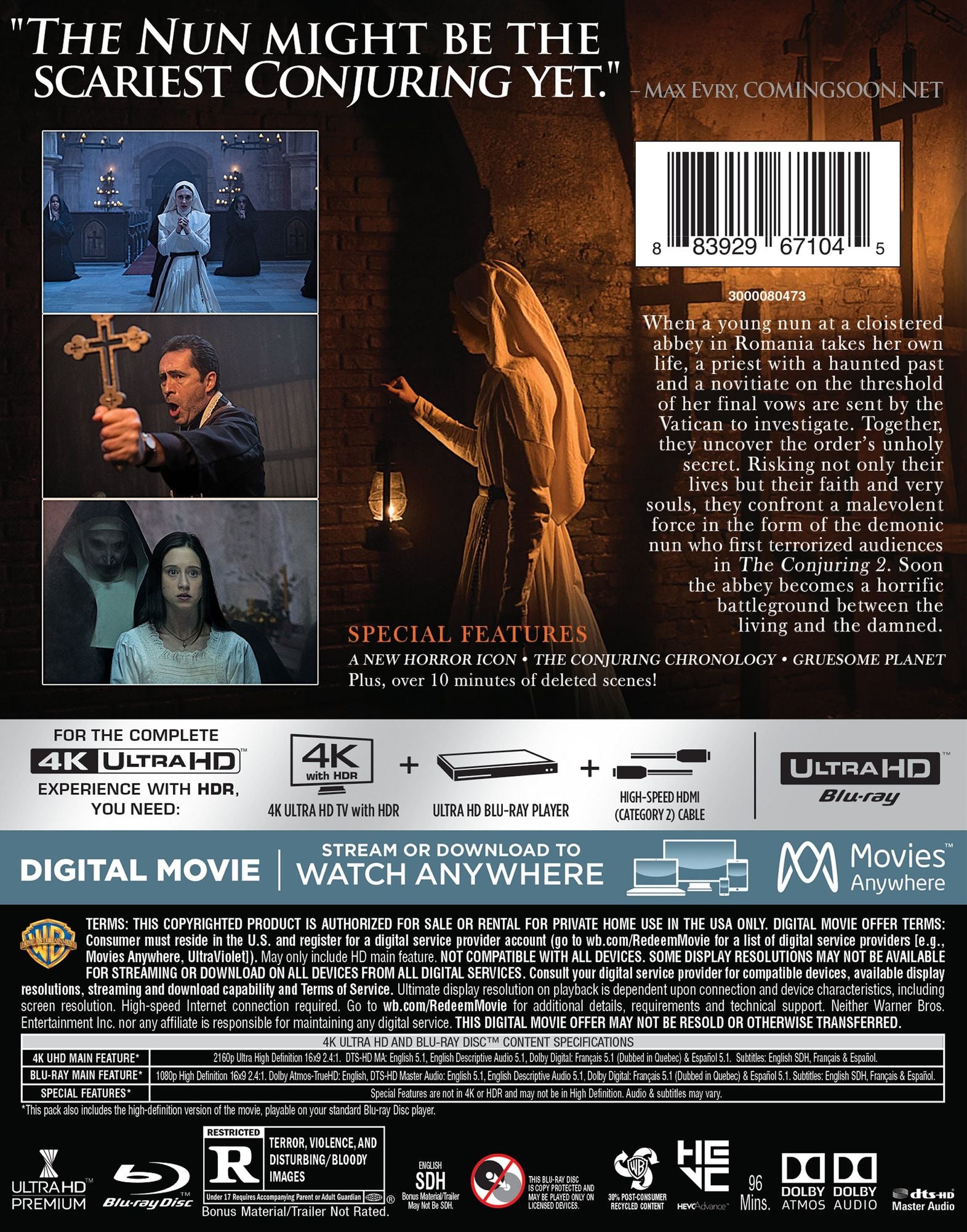 The Nun [4K Ultra HD Blu-ray/Blu-ray]