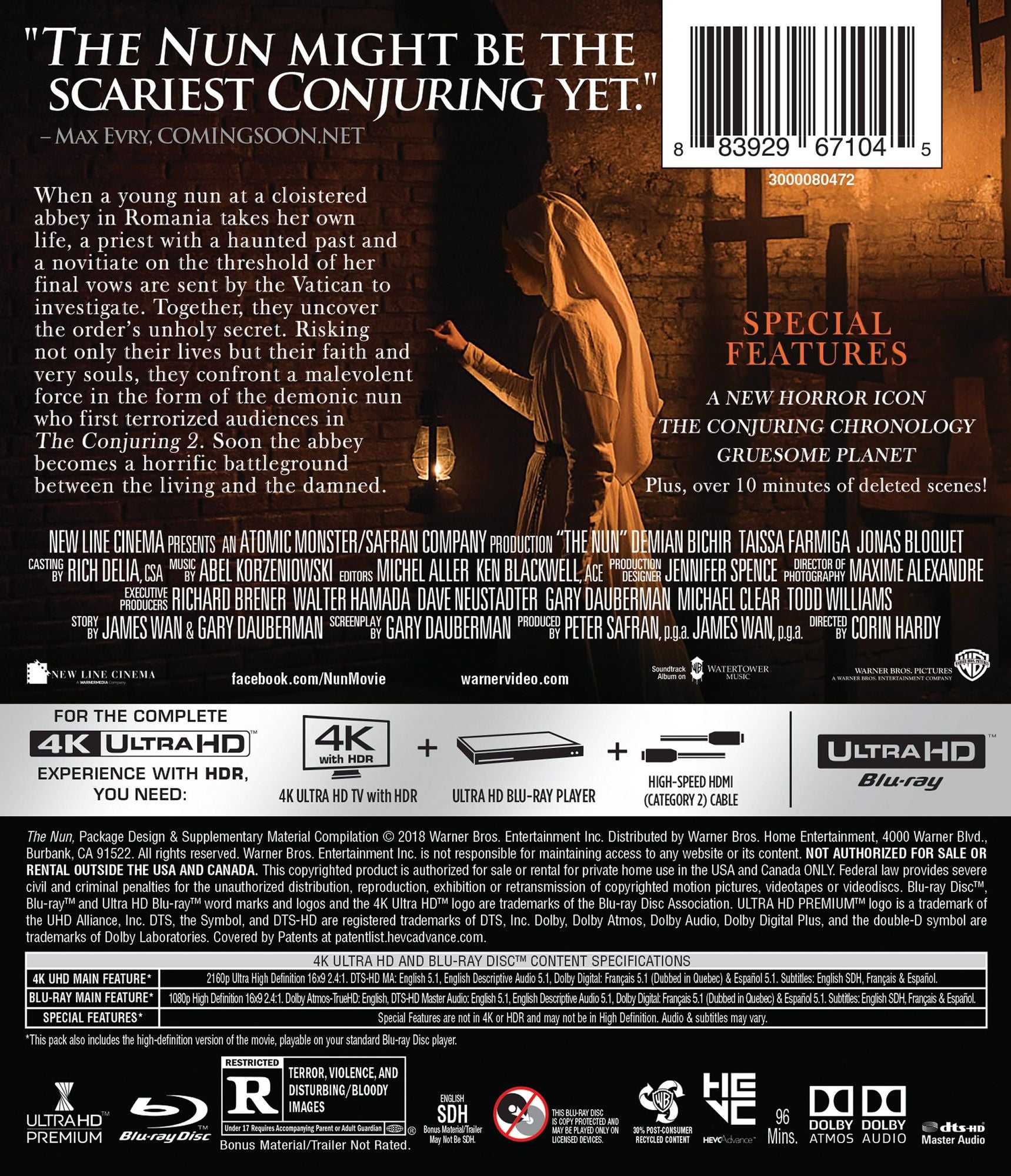 The Nun [4K Ultra HD Blu-ray/Blu-ray]