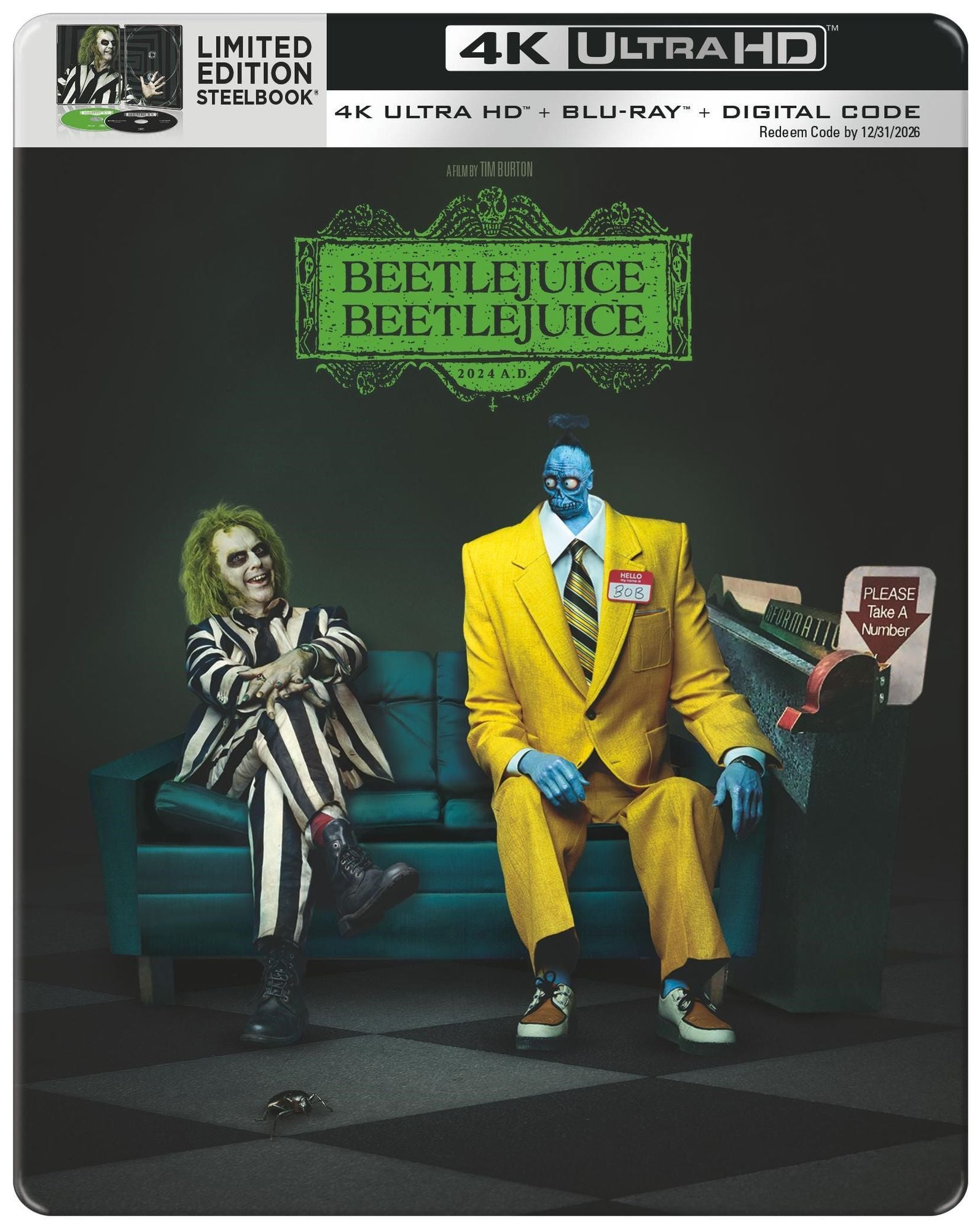Beetlejuice Beetlejuice [4K Ultra HD Blu-ray] [Includes Digital Copy] [SteelBook]