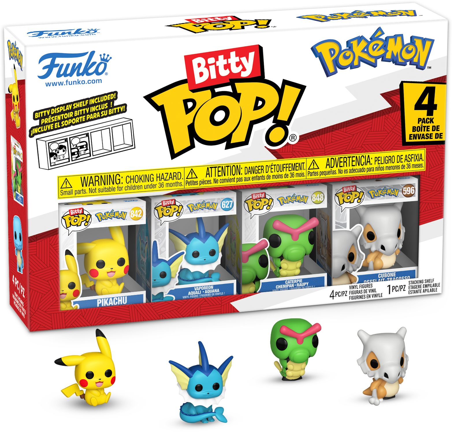 Bitty POP: Pokemon- Pikachu 4 Pack