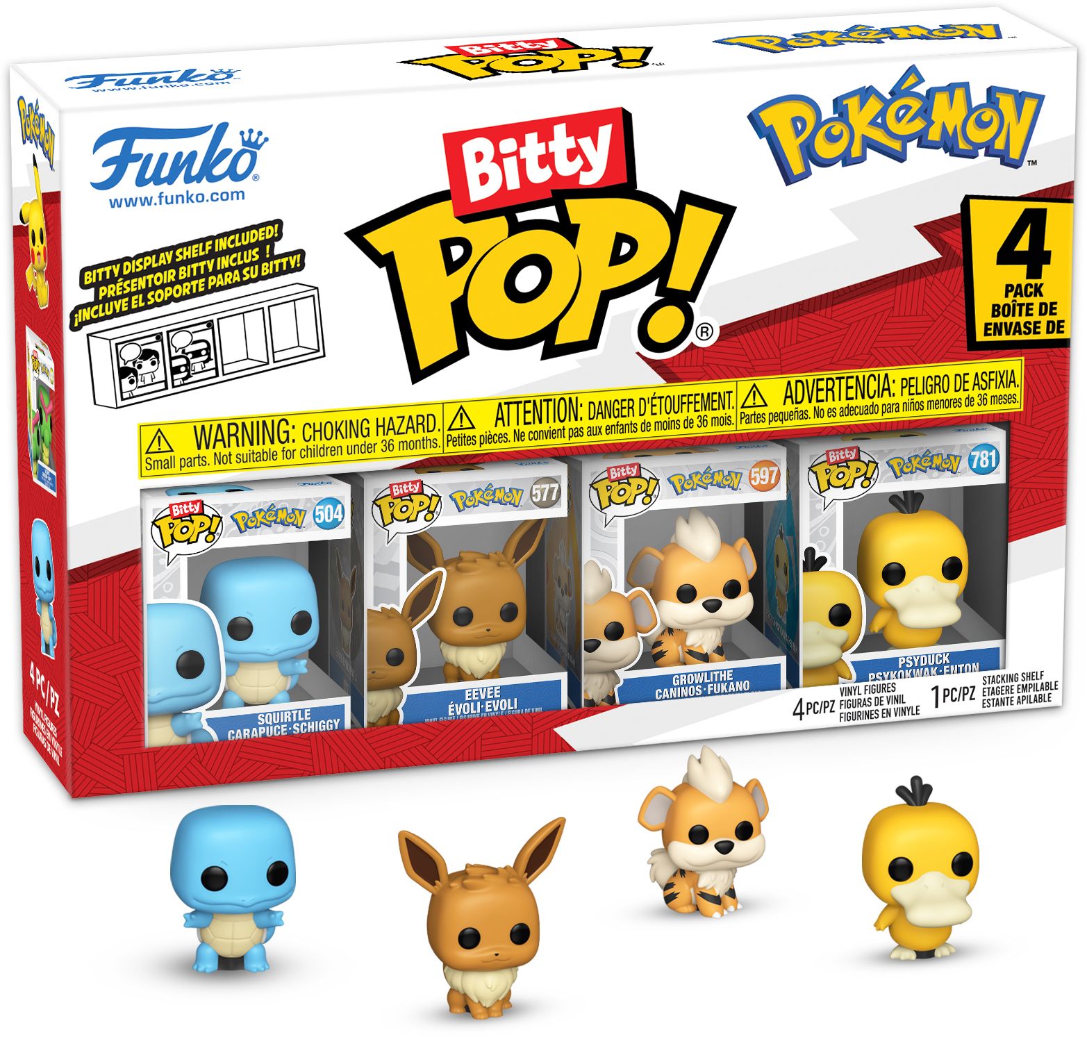 Bitty POP: Pokemon- Squirtle 4 Pack