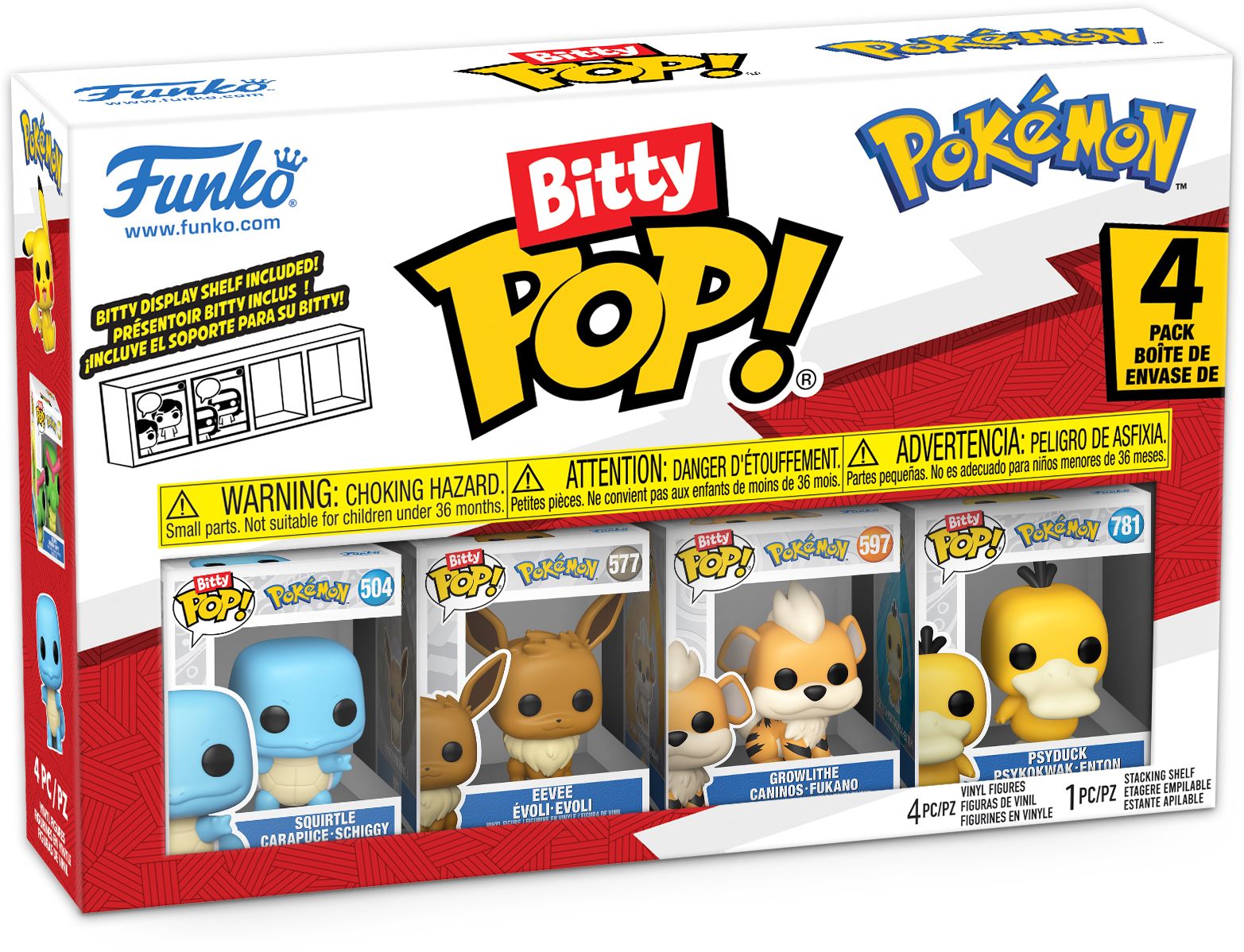 Bitty POP: Pokemon- Squirtle 4 Pack