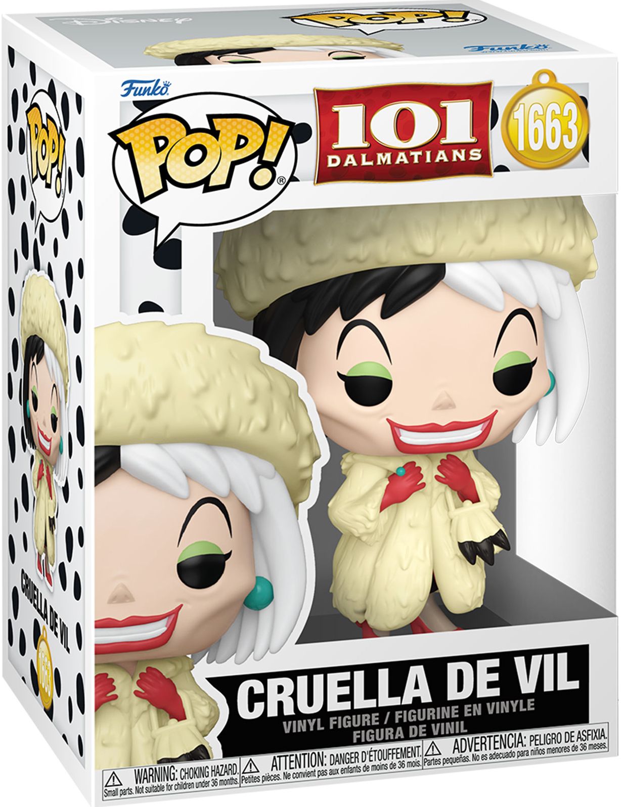 Funko POP! Disney: 101 Dalmations, Cruella De Vil , 1/6 Odd of Chase