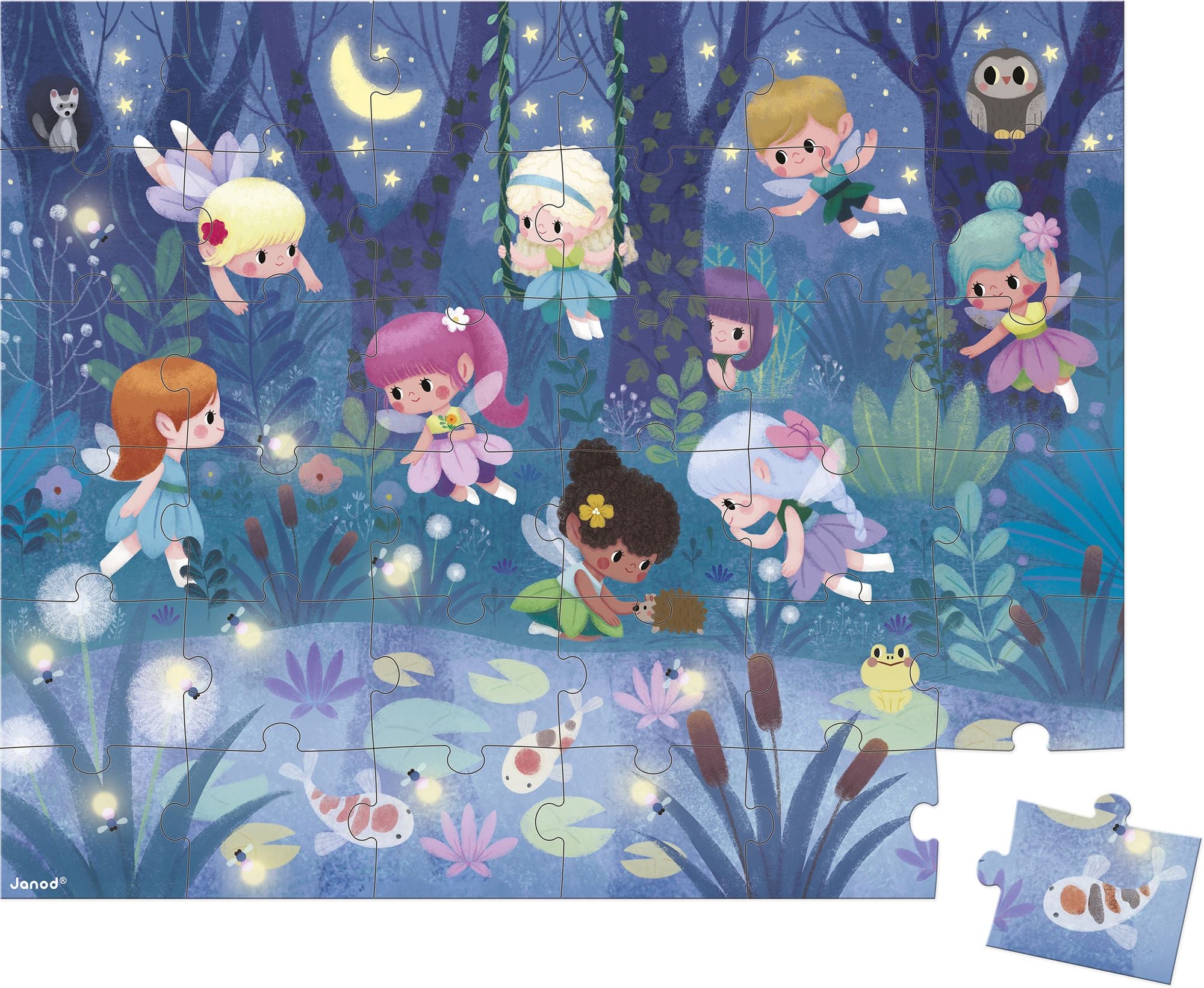 Fairies and Waterlilies 36 Piece Floor Puzzle