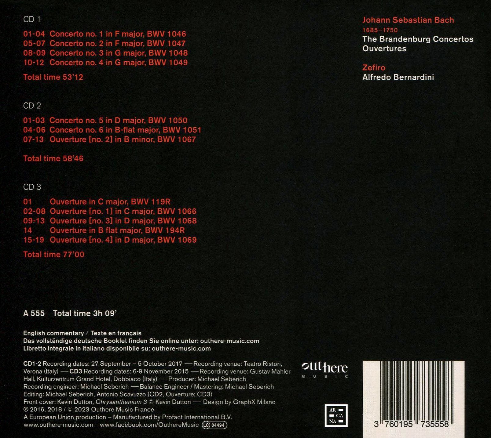 Johann Sebastian Bach: The Brandenburg Concertos; Ouvertures