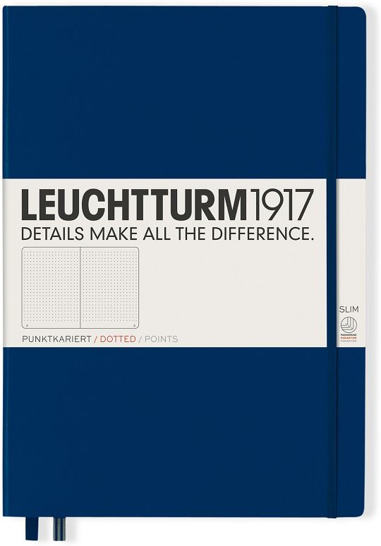 Navy, Master Slim (A4+), 123 p., dotted