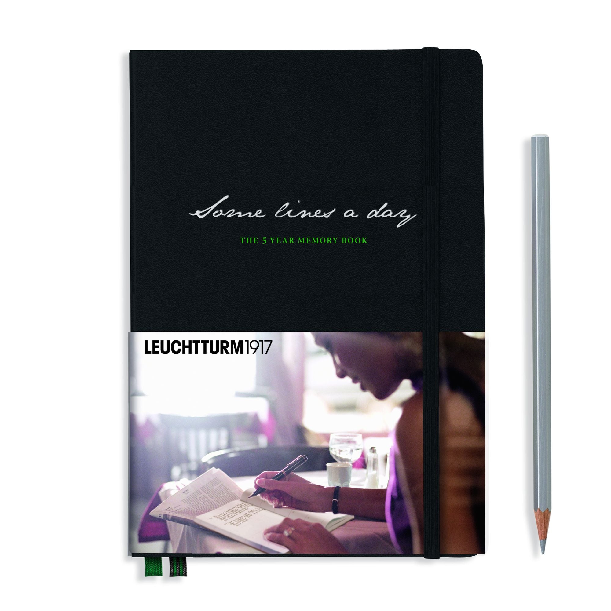 Black, Some Lines A Day, 5-Year Memory Book, Medium (A5), 80 g/m² paper