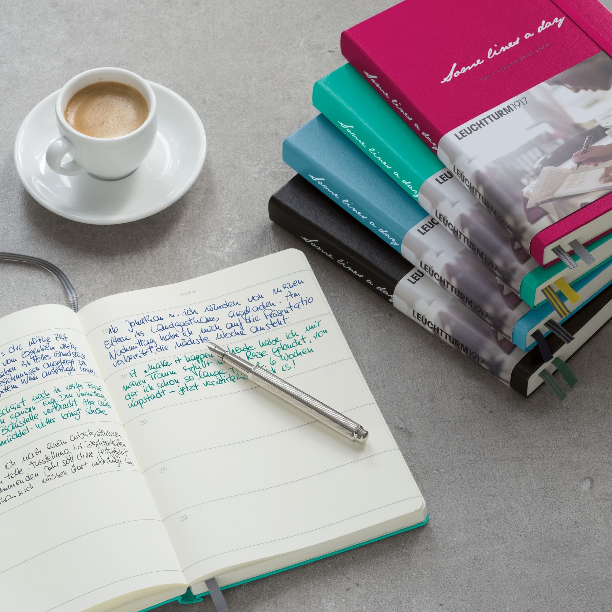 Black, Some Lines A Day, 5-Year Memory Book, Medium (A5), 80 g/m² paper