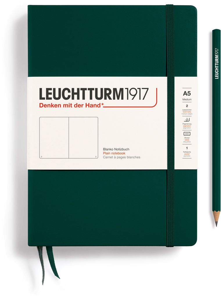 Leuchtturm1917 Forest Green, Medium (A5), 251 p., plain