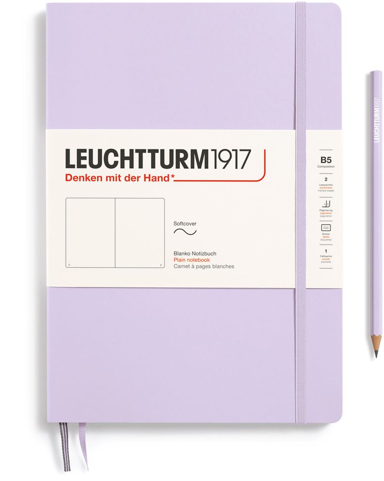 Leuchtturm1917 Lilac, Softcover, Composition (B5), 123 p., plain