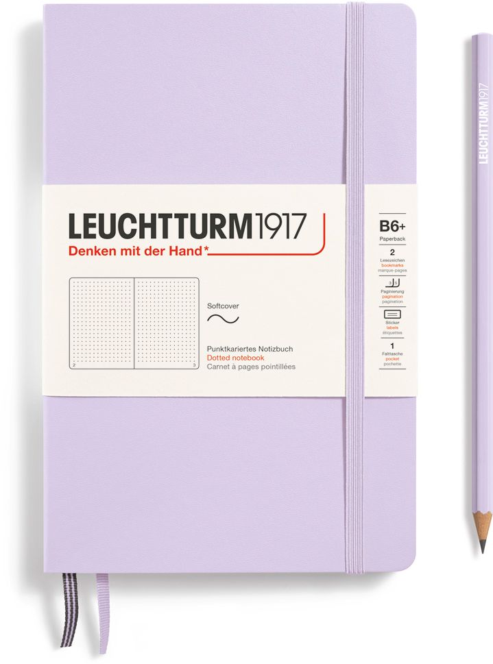 Leuchtturm1917 Lilac, Softcover, Paperback (B6+), 123 p., dotted