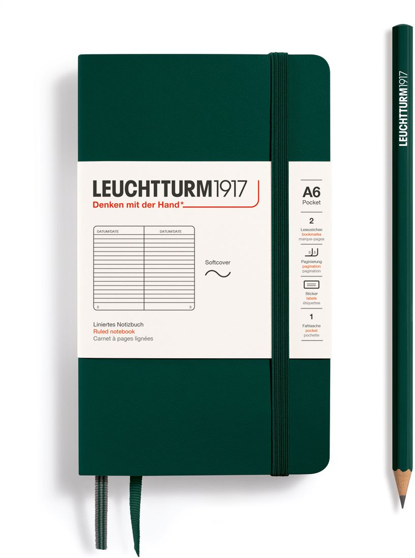 Forest Green, Softcover, Pocket (A6), 123 p., ruled