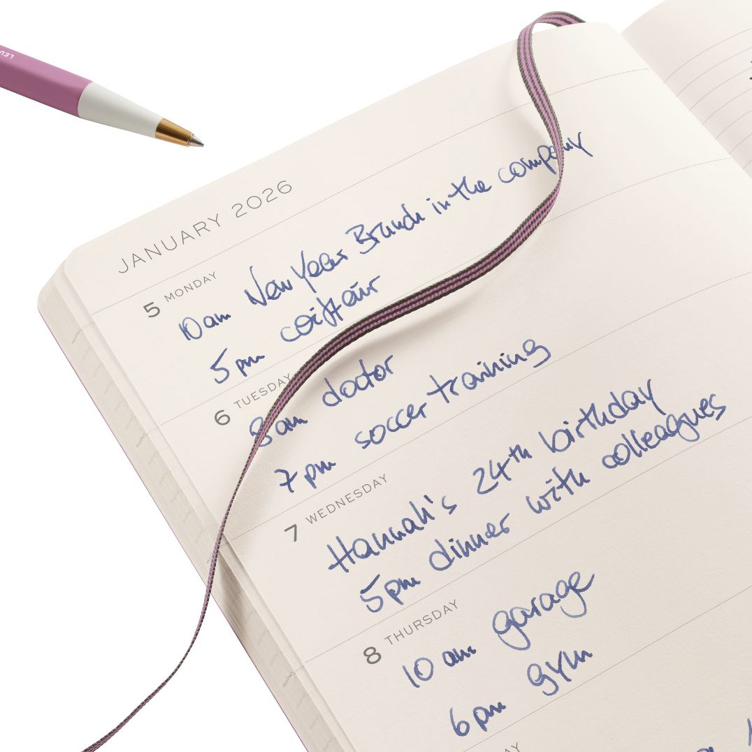 2026 Black Weekly Planner & Notebook Medium (A5) Softcover