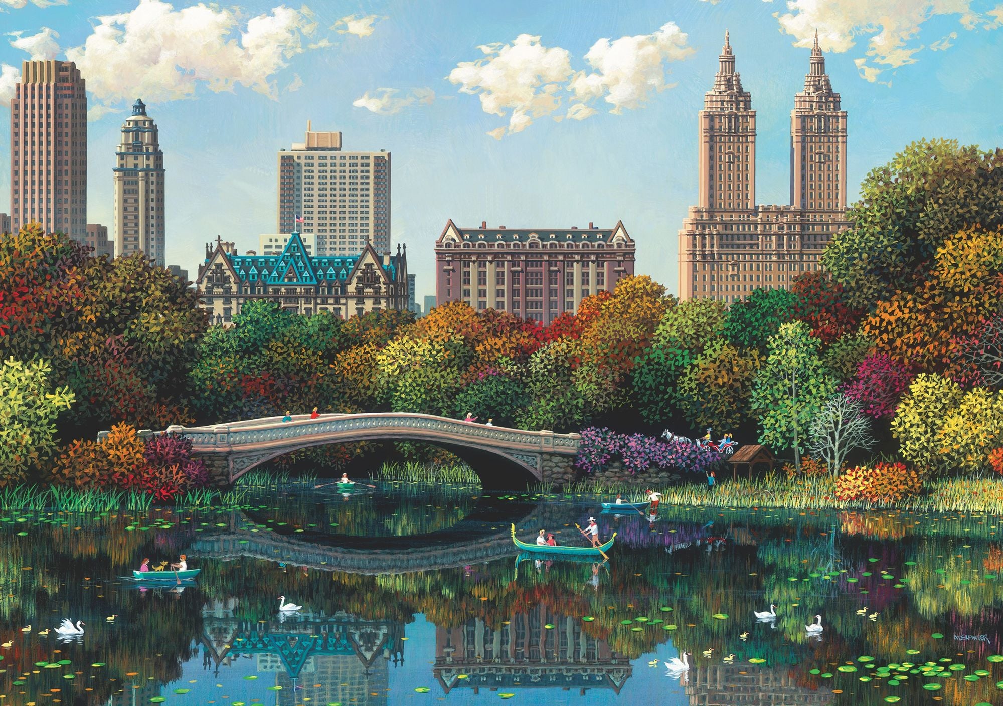 NYC Central Park Bow Bridge 1000 Piece Puzzle