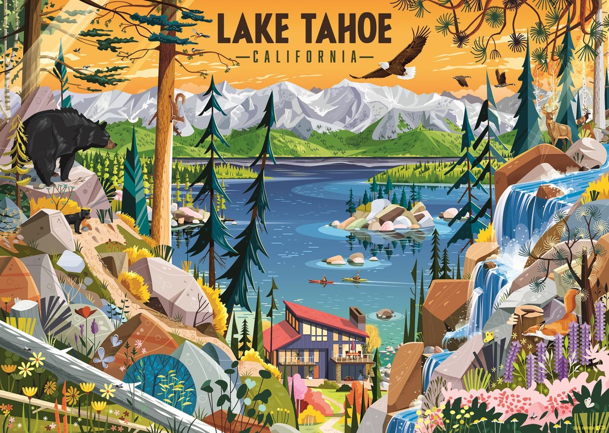 USA Jigsaw 2025 Sacred Lake Tahoe 1000 Piece Puzzle