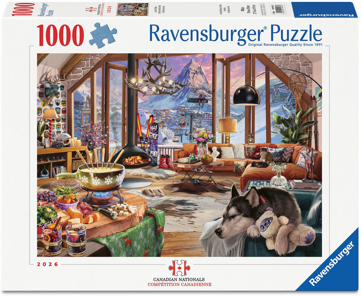 Canadian Jigsaw Cozy Ski Chalet 1000 pc puzzle