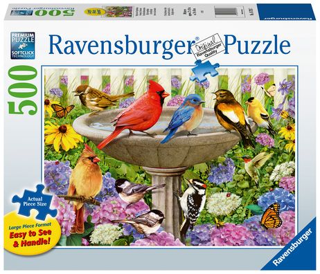 At the Birdbath 500 pc Large Format Puzzle