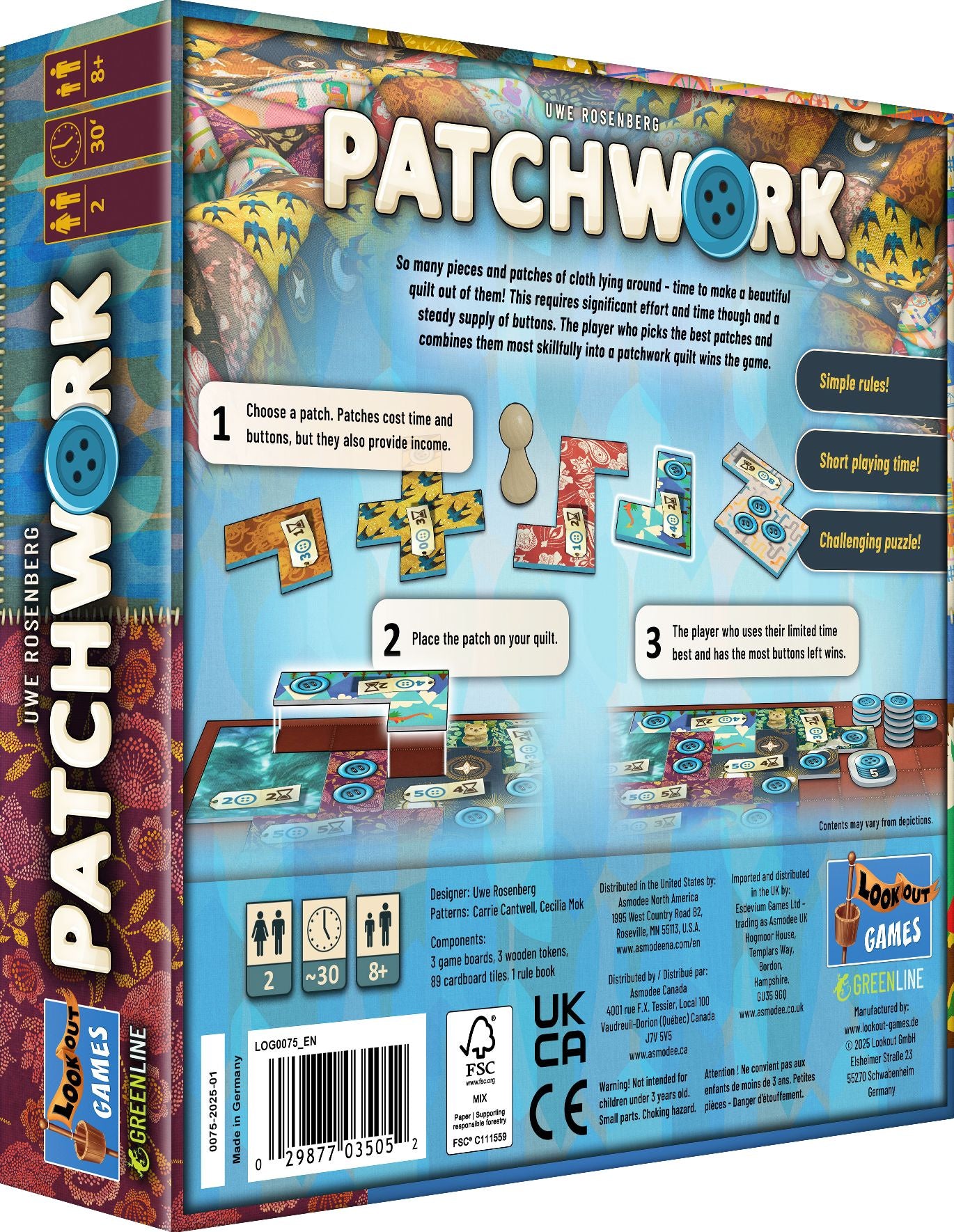 Patchwork: Revised Edition by Uwe Rosenberg