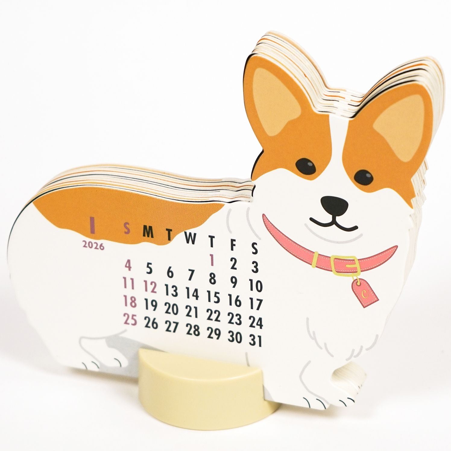 2026 ANIMAL DIE CUT CALENDAR - WELSH CORGI