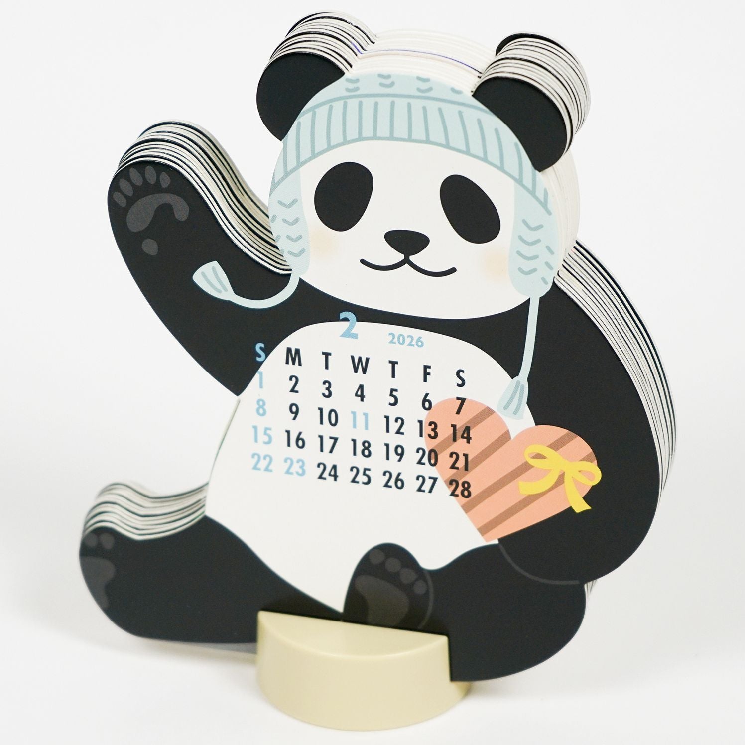 2026 ANIMAL DIE CUT CALENDAR - PANDA