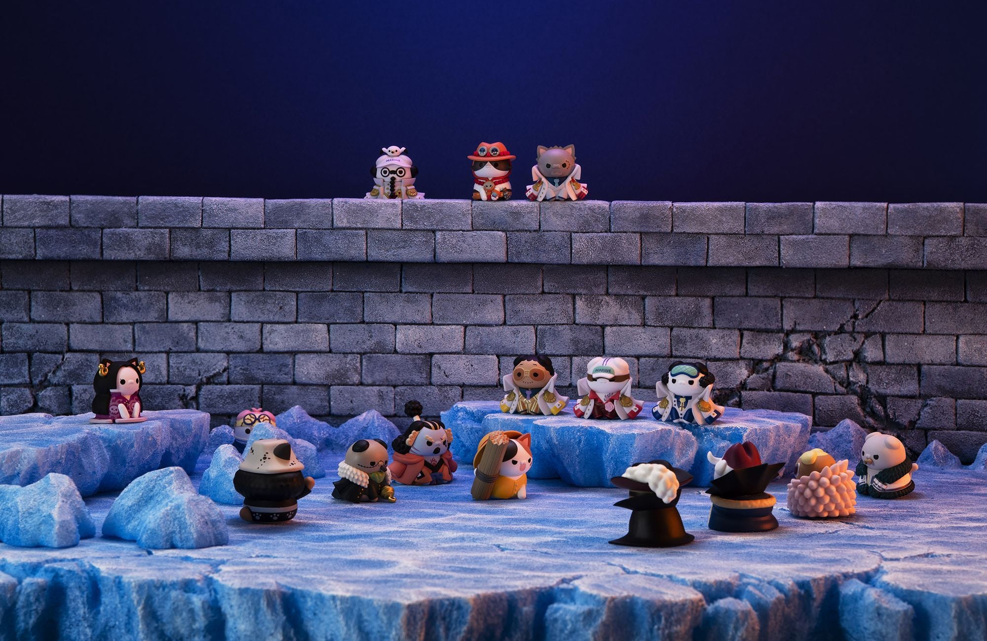 Nyan Piece Nyan! ver. Luffy vs Marines "One Piece" (Box/8), Megahouse Mega Cat Project Blind Box