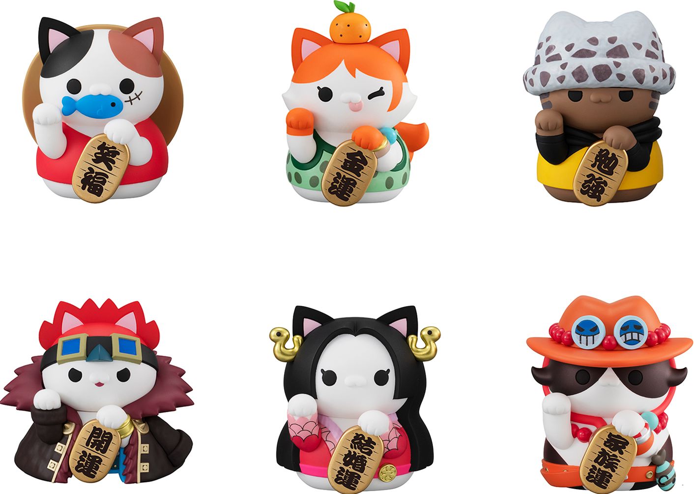 Megahouse Nyan Piece Nyan!! Beckoning Cat (Lucky Cat Pirates) Blind Box