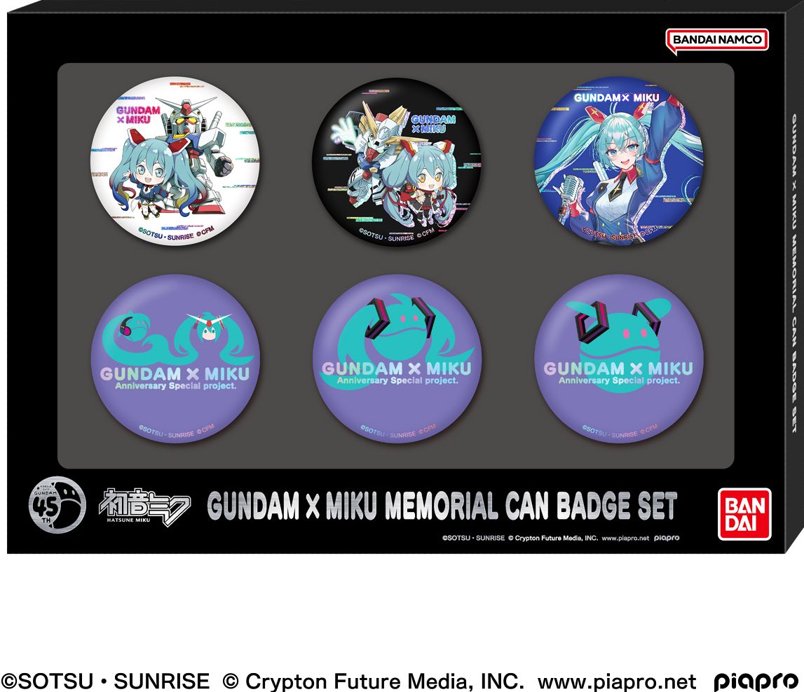 Gundam x Miku Memorial Can Badge Set "Gundam", Bandai Shokugan Can Badge