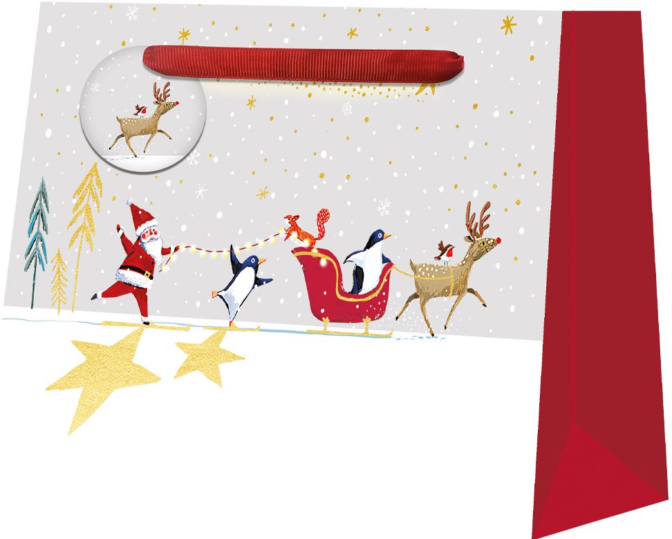 LRG Santa and Friends Tote Gift Bag