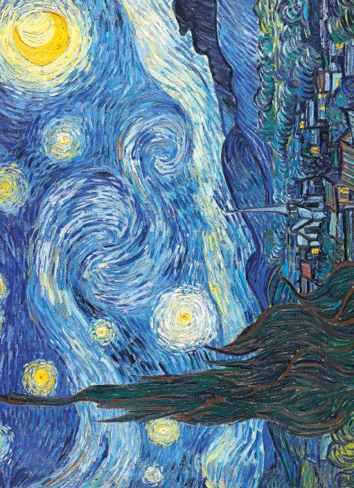 BLANK STARRY NIGHT GREETING CARD