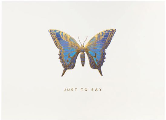 Correspondence Boxed Notecards Butterfly Just to Say