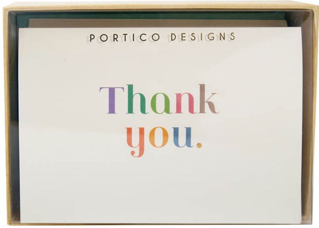 Thank You Boxed Notecards Rainbow Thank You
