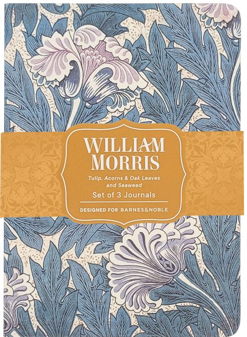 William Morris Set of 3 B6 Linen Journals